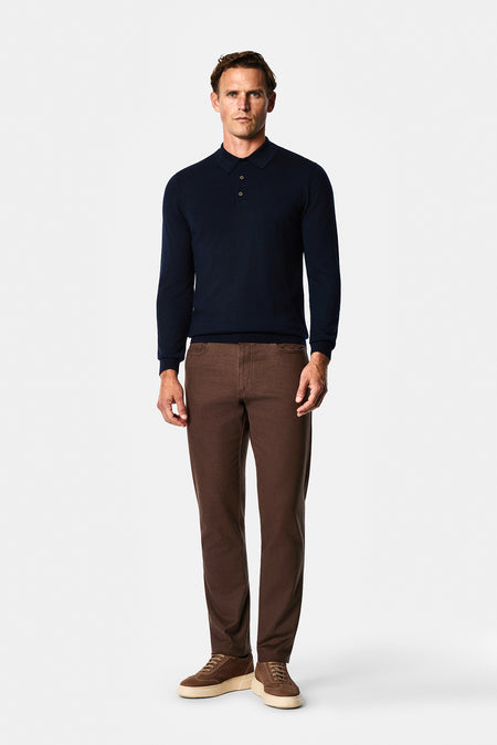 Koyu Kahve Slim Fit Pamuklu Spor Pantolon