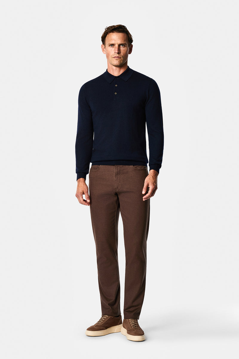 Koyu Kahve Slim Fit Pamuklu Spor Pantolon