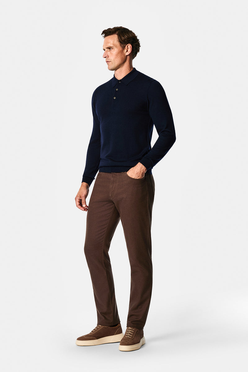 Koyu Kahve Slim Fit Pamuklu Spor Pantolon