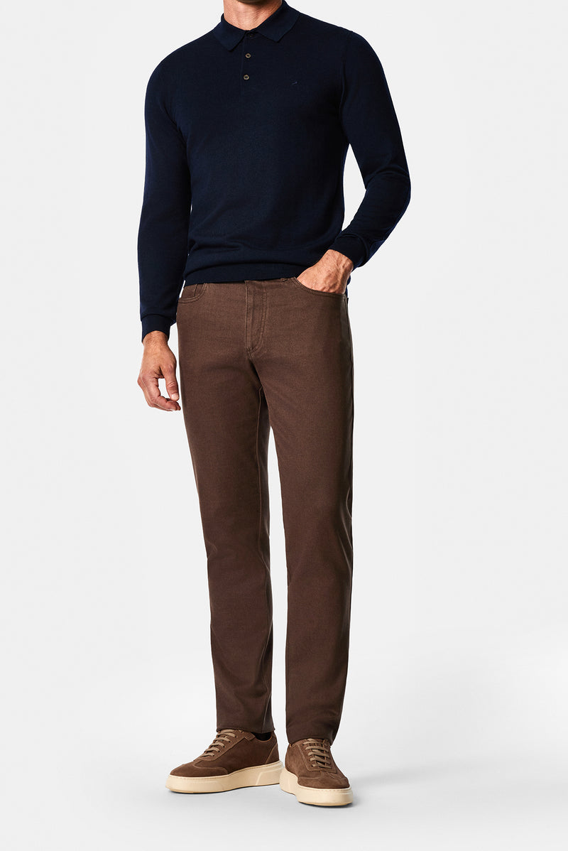 Koyu Kahve Slim Fit Pamuklu Spor Pantolon