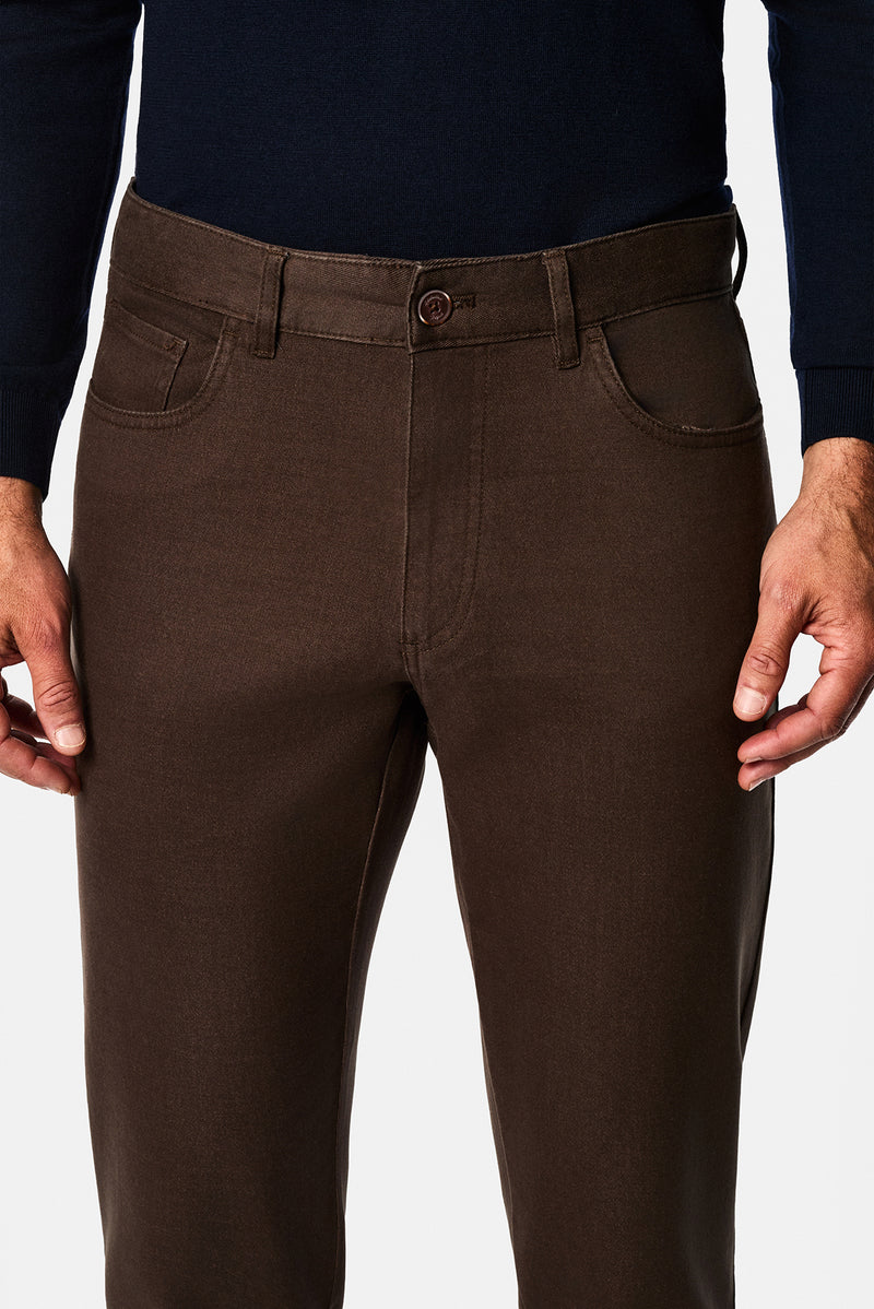 Koyu Kahve Slim Fit Pamuklu Spor Pantolon