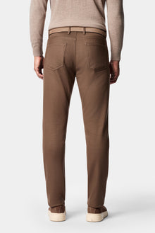 Koyu Bej Slim Fit Dar Kesim Lyocell Karışımlı 5 Cep Kanvas / Chino Pantolon