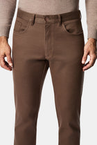 Koyu Bej Slim Fit Dar Kesim Lyocell Karışımlı 5 Cep Kanvas / Chino Pantolon