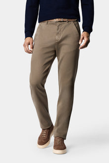 Orta Haki Regular Fit Lyocell Karışımlı 5 Cep Casual Pantolon