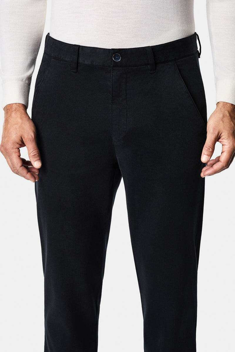 Koyu Antrasit Regular Fit Standart Kesim Lyocell Karışımlı 5 Cep Kanvas / Chino Pantolon
