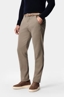 Koyu Vizon Regular Fit Lyocell Karışımlı 5 Cep Casual Pantolon