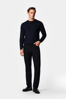 Koyu Lacivert Regular Fit Lyocell Karışımlı 5 Cep Casual Pantolon