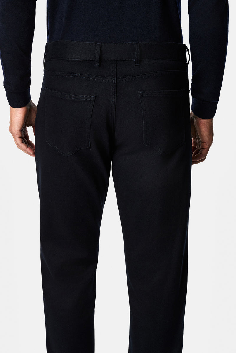 Koyu Lacivert Regular Fit Lyocell Karışımlı 5 Cep Casual Pantolon