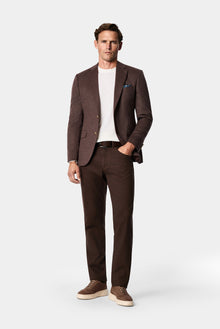 Koyu Kahve Regular Fit Standart Kesim Lyocell Karışımlı 5 Cep Chino / Kanvas Pantolon