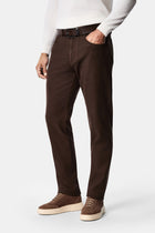 Koyu Kahve Regular Fit Standart Kesim Lyocell Karışımlı 5 Cep Chino / Kanvas Pantolon