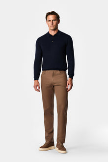 Koyu Bej Regular Fit Lyocell Karışımlı 5 Cep Casual Pantolon