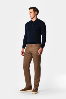 Koyu Bej Regular Fit Lyocell Karışımlı 5 Cep Casual Pantolon