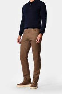 Koyu Bej Regular Fit Lyocell Karışımlı 5 Cep Casual Pantolon