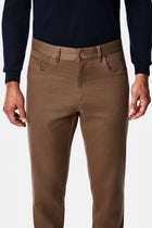 Koyu Bej Regular Fit Lyocell Karışımlı 5 Cep Casual Pantolon