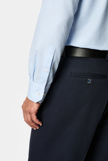 Açık Mavi Uzun Kol Slim Fit Klasik Yaka Ekose %100 Pamuk Gömlek
