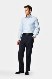 Açık Mavi Uzun Kol Slim Fit Klasik Yaka Ekose %100 Pamuk Gömlek
