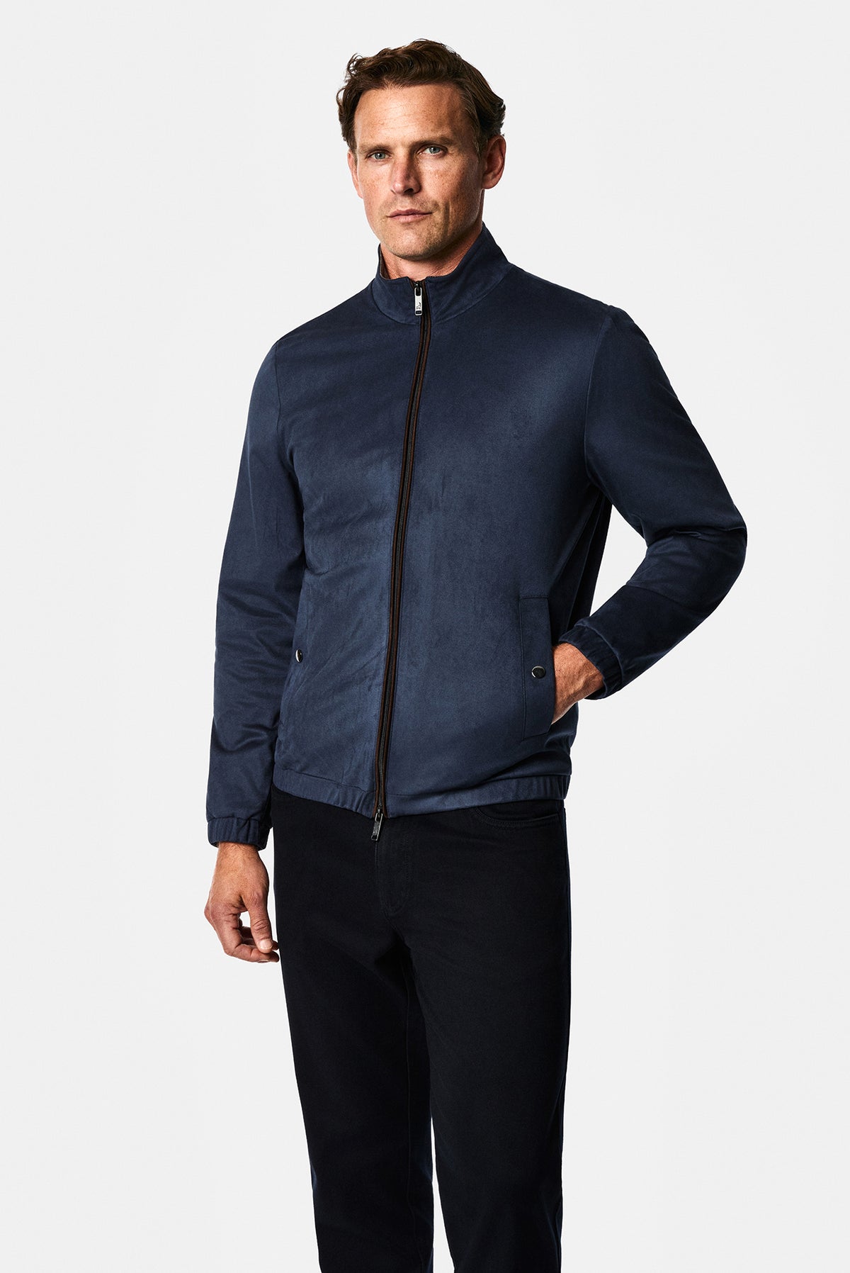 Koyu Lacivert Regular Fit Dik Yaka Mont