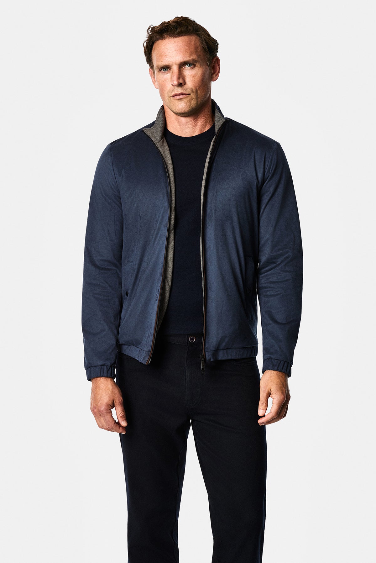 Koyu Lacivert Regular Fit Dik Yaka Mont
