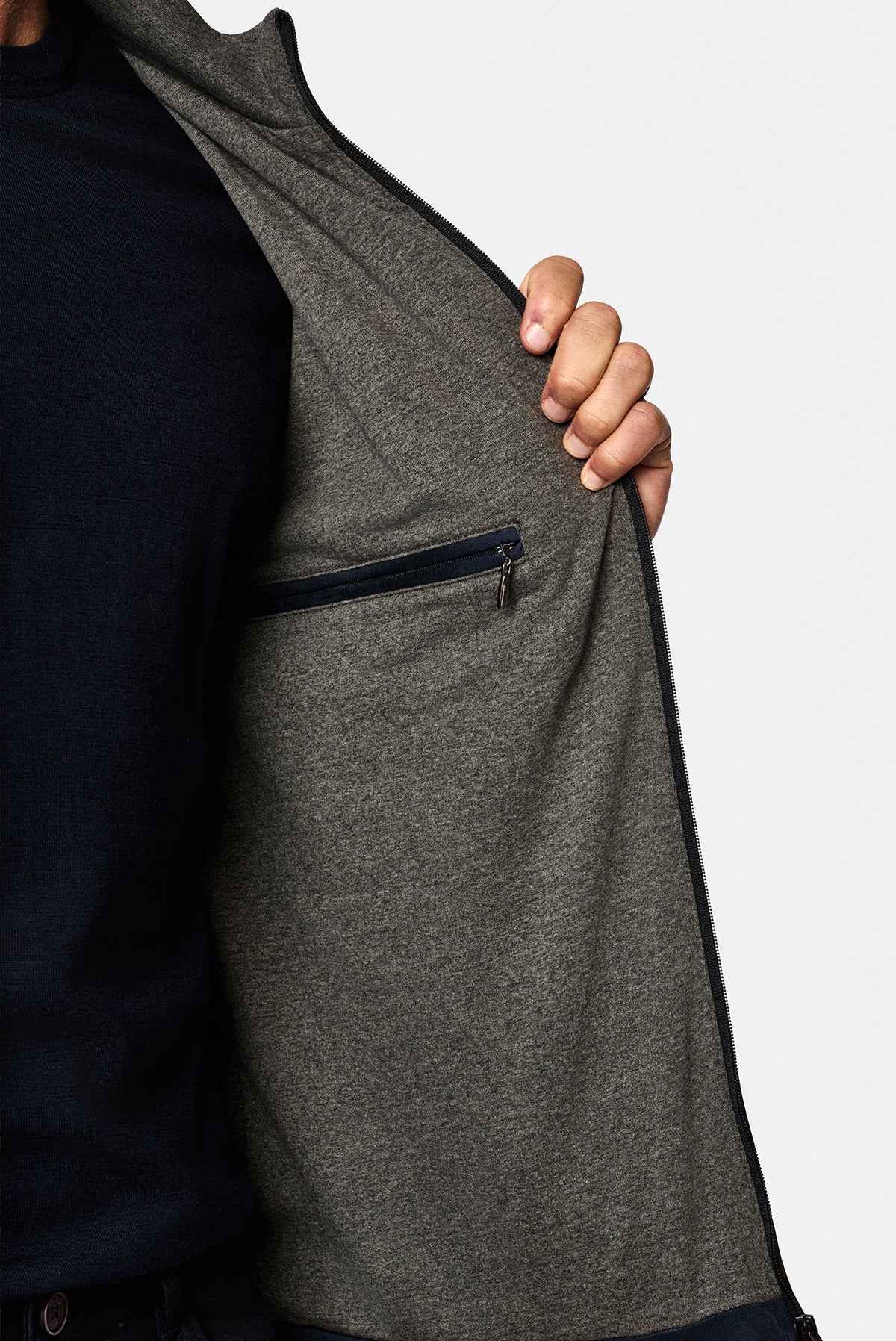 Koyu Lacivert Regular Fit Dik Yaka Mont