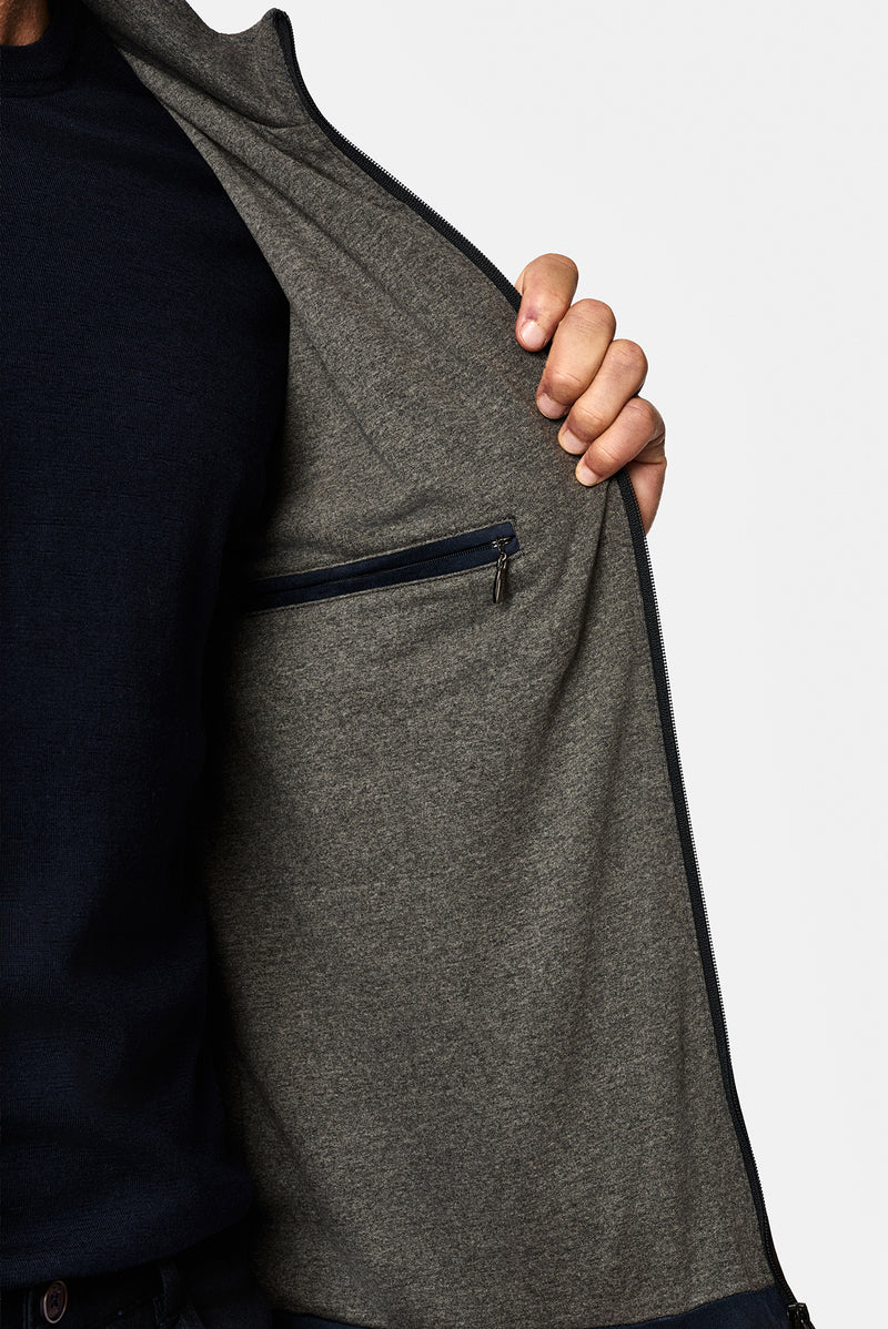 Koyu Lacivert Regular Fit Dik Yaka Mont