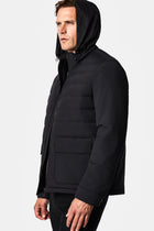 Siyah Regular Fit Dik Yaka Mont