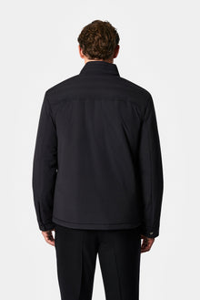 Siyah Regular Fit Dik Yaka Mont