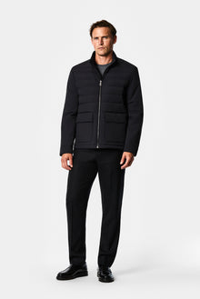 Siyah Regular Fit Dik Yaka Mont