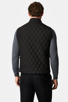 Siyah Regular Fit Dik Yaka Polyester Kapitone Spor Yelek