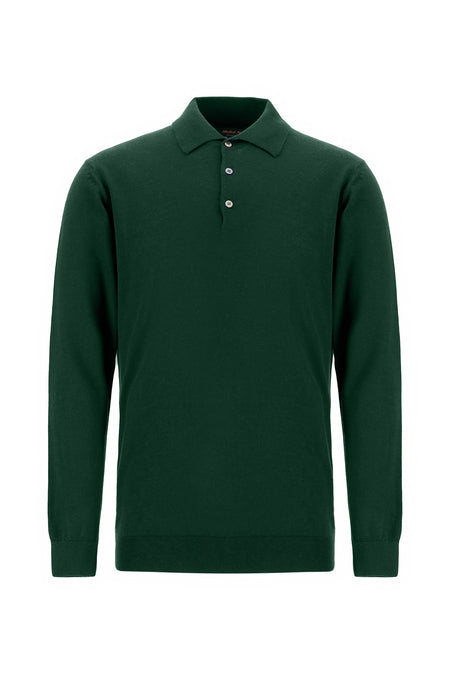 Nefti Polo Yaka Regular Fit Dü?meli Nak??l? Yün Triko Kazak-Abdullah Ki??l?