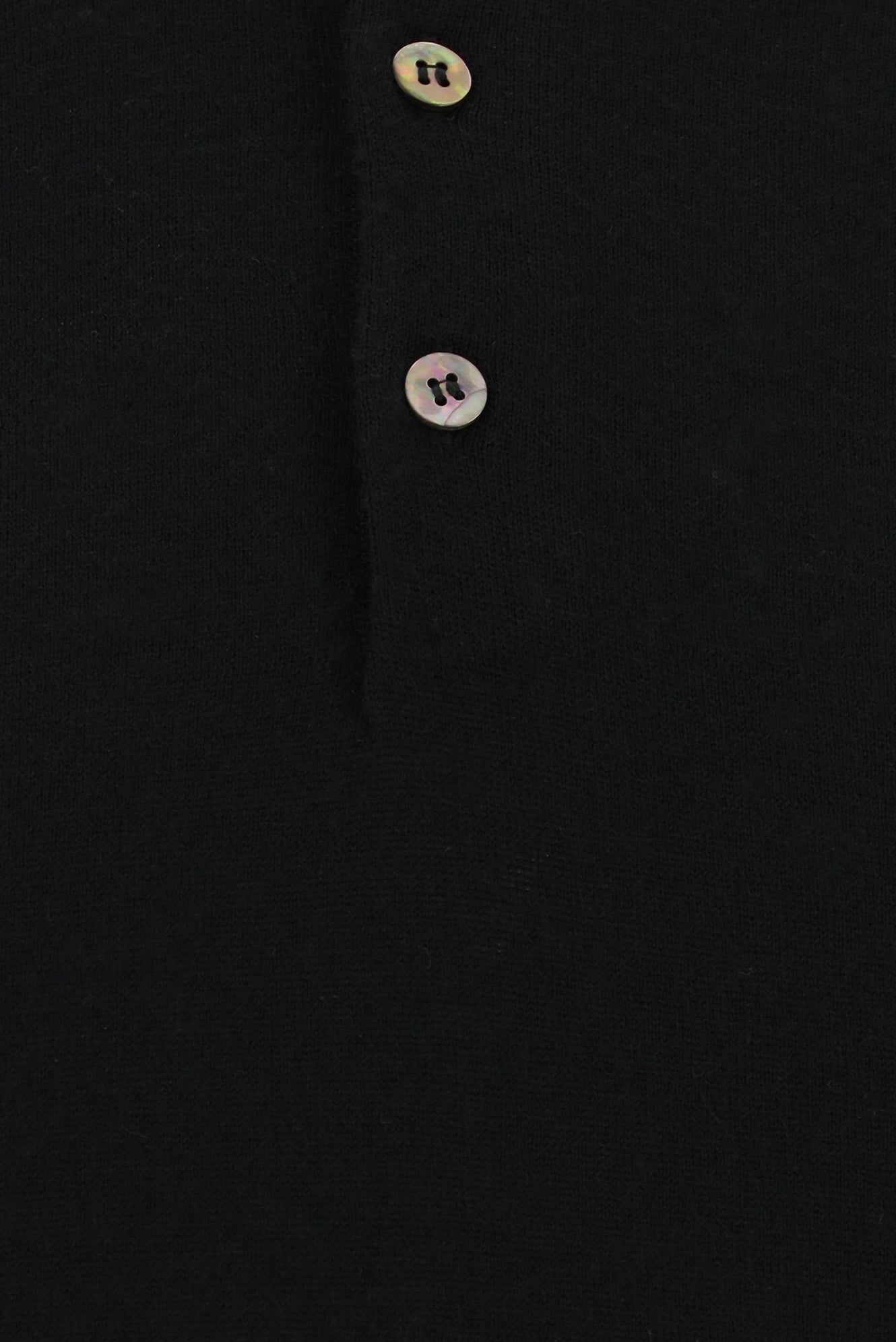 Siyah Polo Yaka Regular Fit Yünlü Kaşmirli Triko Kazak