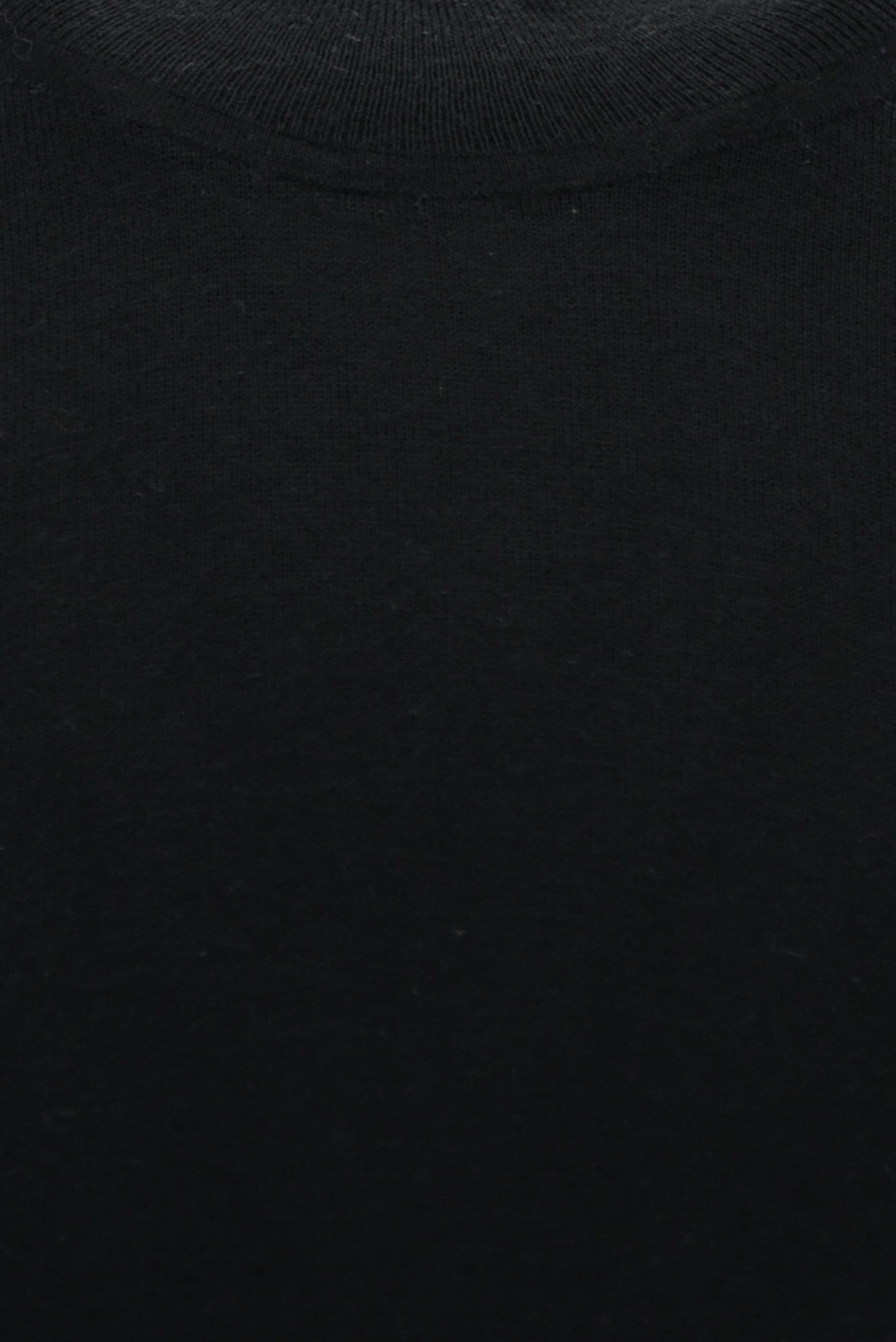 Siyah Yarım Balıkçı Yaka Regular Fit Yün Triko Kazak