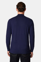 Açık Lacivert Yarım Balıkçı Yaka Regular Fit Yün Triko Kazak