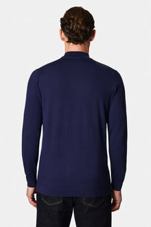 Açık Lacivert Yarım Balıkçı Yaka Regular Fit Yün Triko Kazak