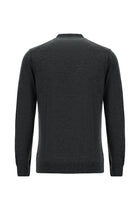 Koyu Antrasit Melanj Yarım Balıkçı Yaka Regular Fit Yün Triko Kazak