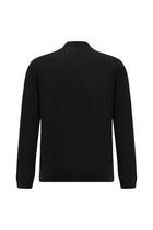 Siyah Yarım Balıkçı Yaka Regular Fit Fermuarlı Pamuklu Kaşmirli Triko Kazak