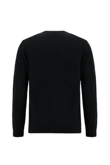 Siyah V Yaka Regular Fit Yün Triko Kazak