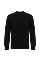 Siyah Bisiklet Yaka Regular Fit Yün Triko Kazak