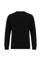 Siyah Bisiklet Yaka Regular Fit Yün Triko Kazak