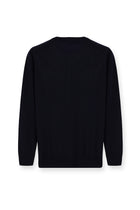 Koyu Lacivert Bisiklet Yaka Regular Fit Yün Triko Kazak