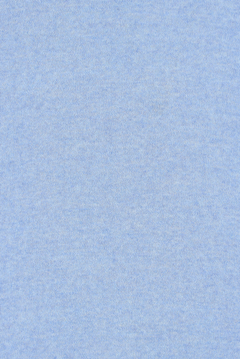 Açık Mavi Bisiklet Yaka Regular Fit Yün Triko Kazak