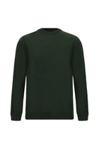 Orta Haki Bisiklet Yaka Regular Fit Yün Triko Kazak