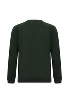 Orta Haki Bisiklet Yaka Regular Fit Yün Triko Kazak