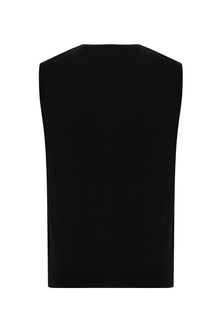 Siyah Regular Fit Düz Yün Süveter