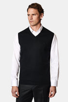 Siyah V Yaka Yün Triko Süveter-Abdullah Ki??l?