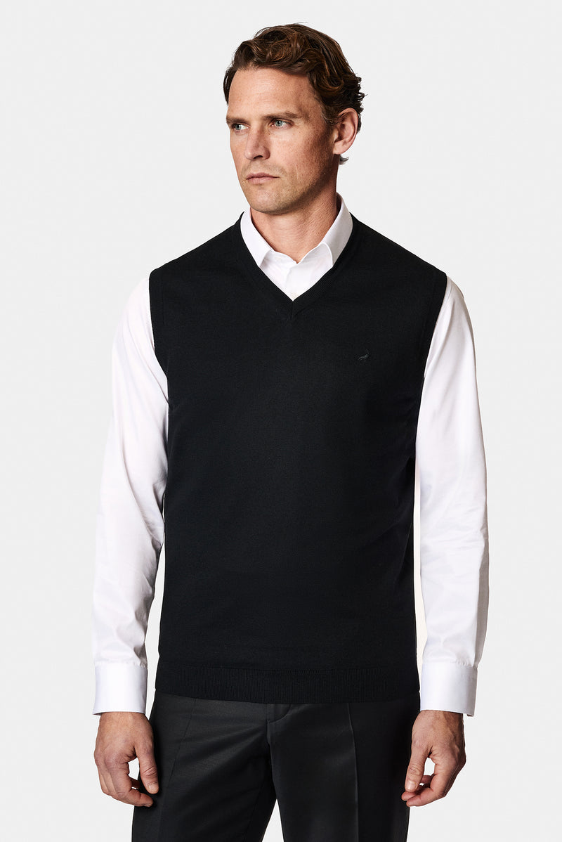 Siyah Regular Fit Düz Yün Süveter