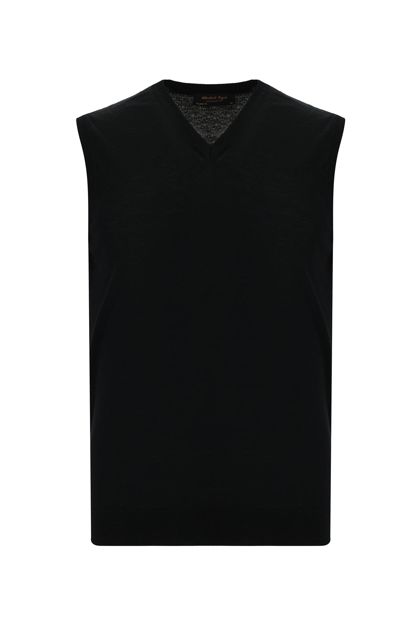 Siyah V Yaka Yün Triko Süveter-Abdullah Ki??l?