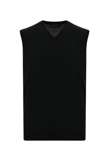 Siyah V Yaka Yün Triko Süveter-Abdullah Ki??l?