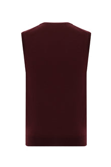 Koyu Bordo Regular Fit Düz Yün Süveter