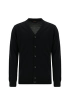 Siyah V Yaka Dü?meli Nak??l? Yün Triko H?rka-Abdullah Ki??l?