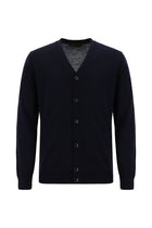 Koyu Lacivert V Yaka Dü?meli Nak??l? Yün Triko H?rka-Abdullah Ki??l?